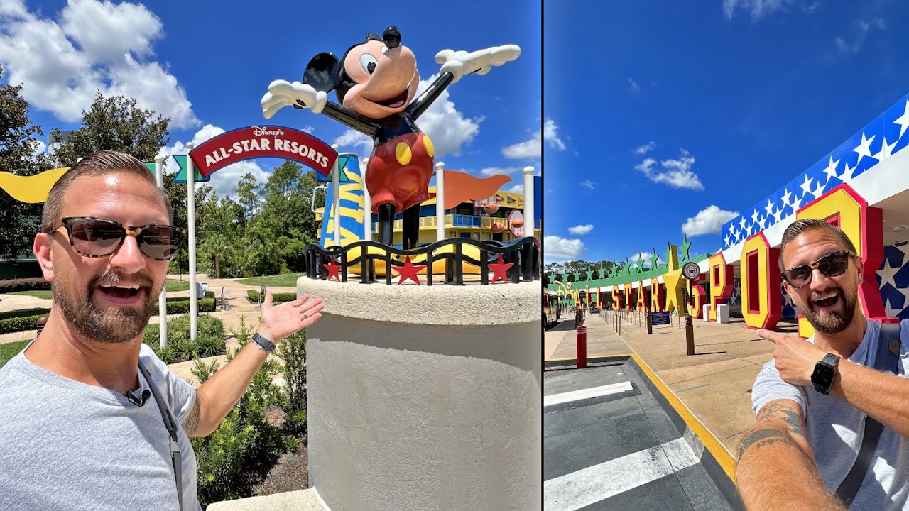 Обновлённый тур по спортивному курорту Disney All Star! | Экскурсия по территории отеля, ресторан...