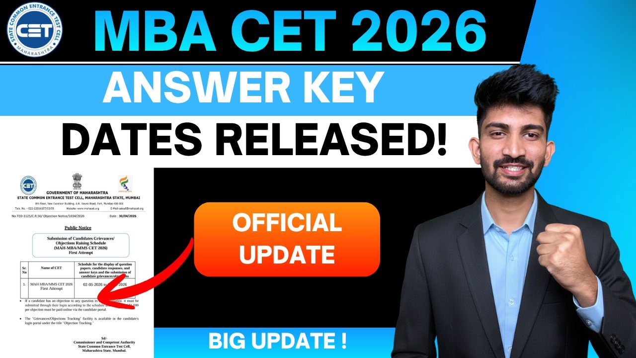 Mba cet Answer Key Dates Released 2026 | Mba cet Answer Key 2026