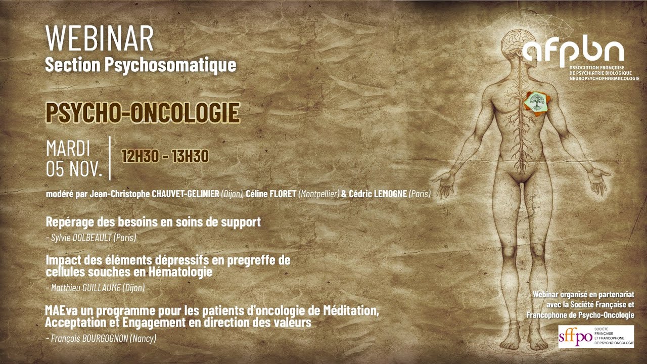 REPLAY Webinar de la section Psychosomatique - Psycho-oncologie 05/11/2024
