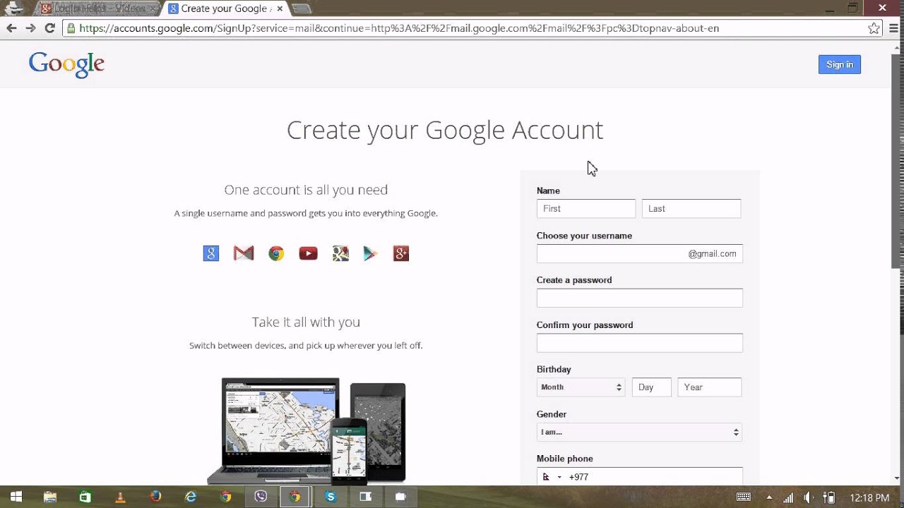 Gmail Login / Gmail Sign up - Gmail New Account | Gmail Login Email
