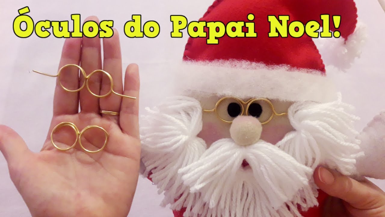 Óculos do Papai Noel - 🎅 Como Fazer Óculos do Papai Noel - Decoração de Natal 🎄- #fazerarte
