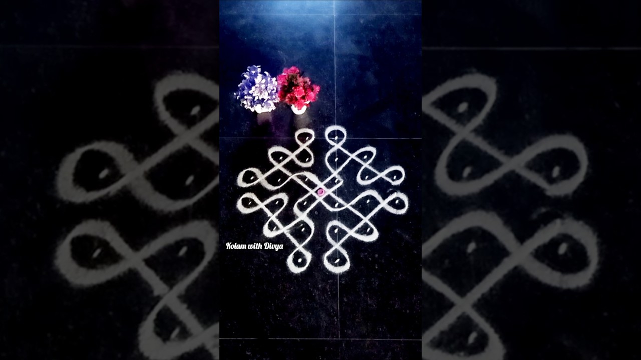 6 dots easy sikku kolam #kolam #sikkukolam #shorts #shortsfeed #trendingshorts