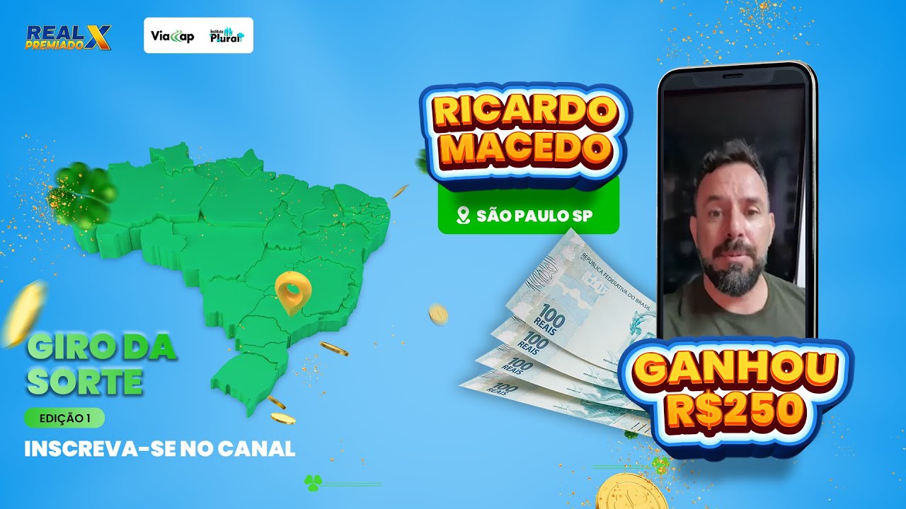 MAIS UM GANHADOR DO REAL X PREMIADO - RICARDO MACEDO