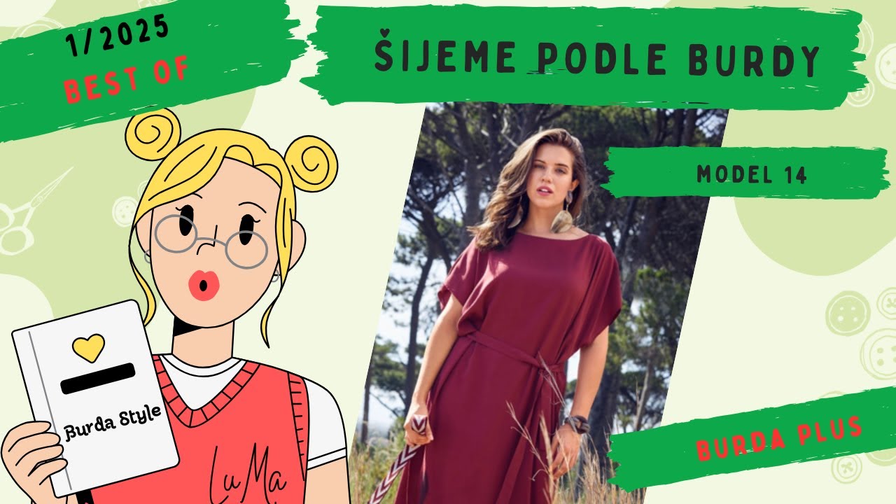 Šijeme podle Burdy Best of 1/2025, šaty vhodné pro začátečníky
