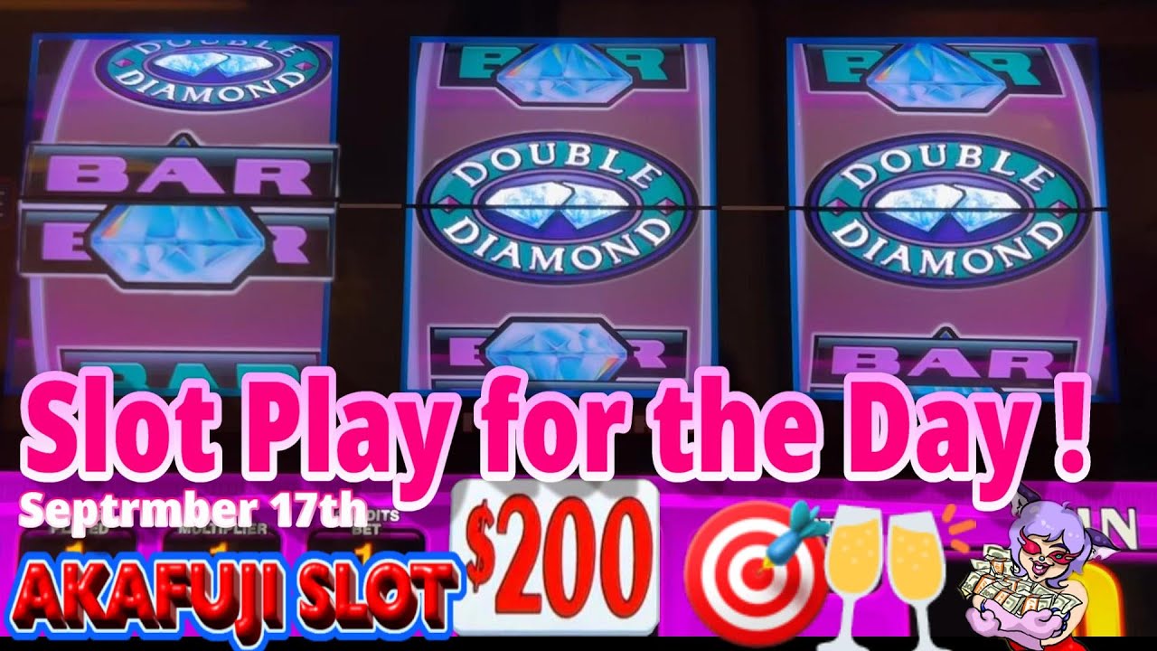 September 17th/ NON STOP! SLOT PLAY FOR THE DAY Jackpot Double Diamond Deluxe YAAMAVA 赤富士スロットクジラを釣る！