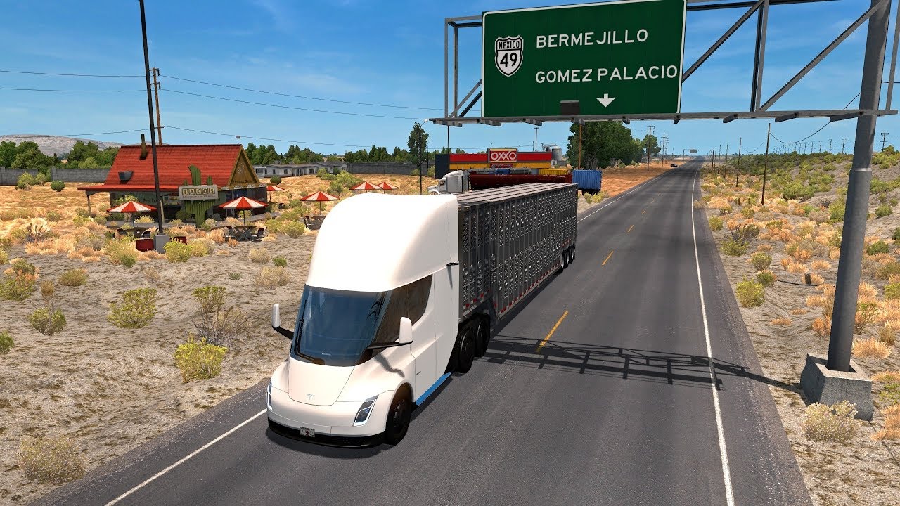 TESLA SEMI TRUCK | Durango | Jaula Ganadera Transportando Ganado Vacuno