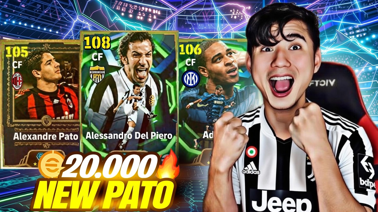 20,000 Coins New Pato + Del Piero + Adriano Italian League Attackers Pack Opening in efootball 26
