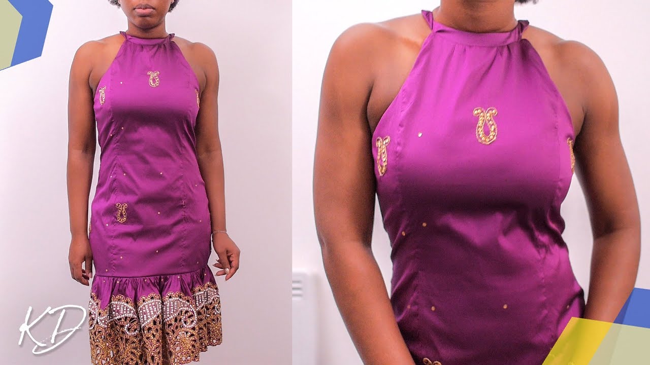 HOW TO SEW HALTER NECK DRESS | KIM DAVE