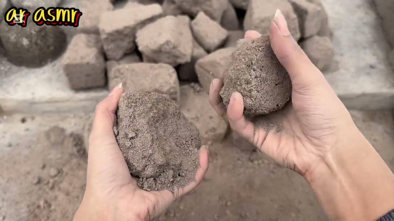 Crispy brown sand dry floor crumbling 🔥satisfying