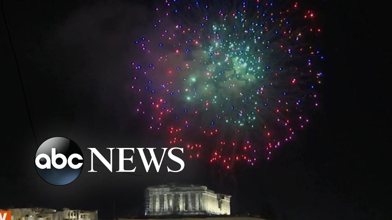 Athens, Greece, welcomes in the new year