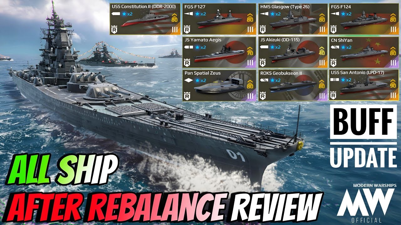 After Rebalance All Ship Review & Damage Test 🔥 - Modern Warships 