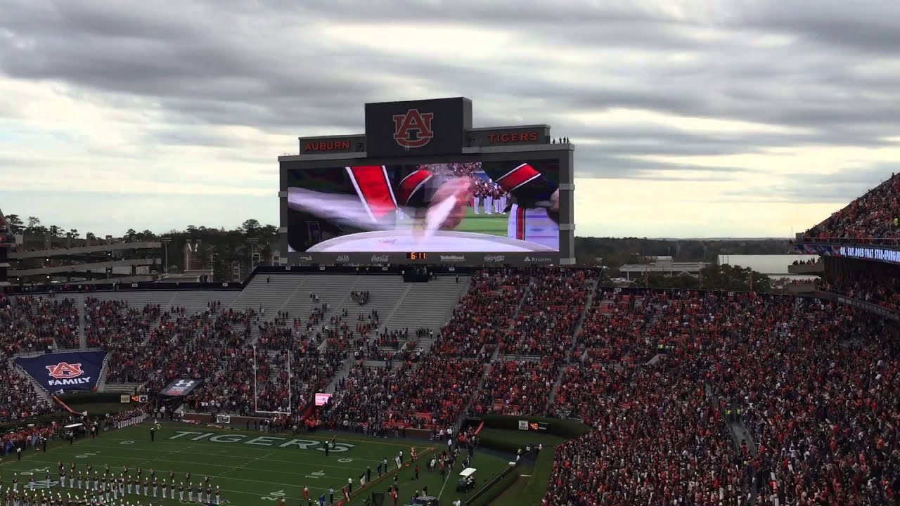 Helicopter Flyover at Jordan-Hare Stadium on November 21, 2015