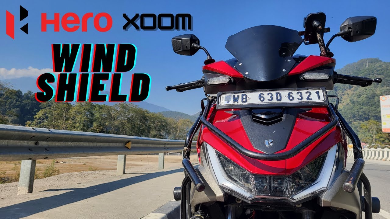 Hero Xoom 125 Wind Shield Install করলাম — এটা হলো Universal type Wind Shield