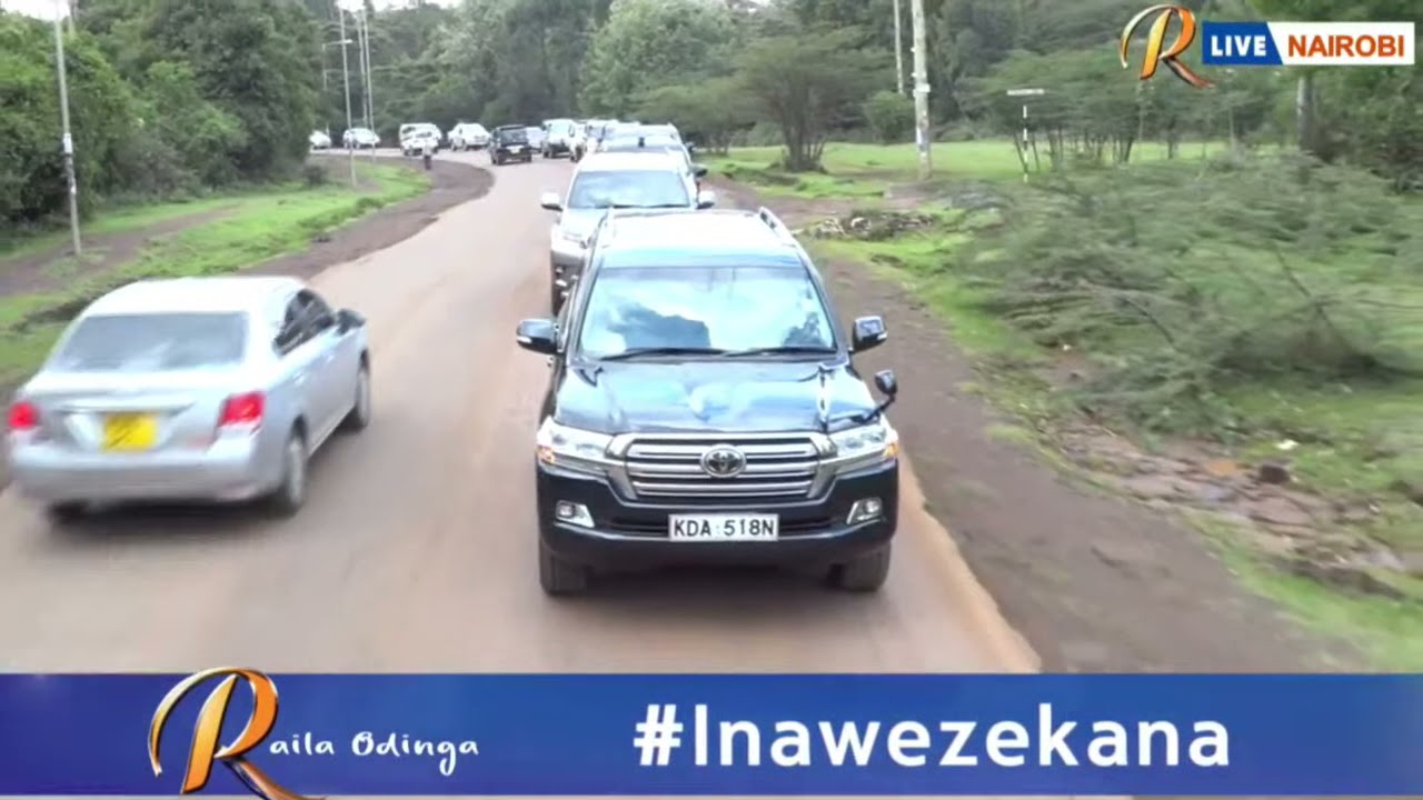 RAILA ODINGA'S ENTOURAGE HEADING TO KASARANI STADIUM FOR HIS BIG ANNOUNCEMENT!!