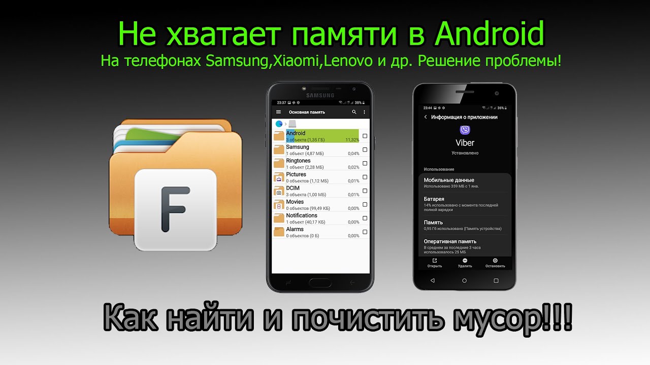 Не хватает памяти в Android - НА смартфонах Samsung,Xiaomi,Lenovo и др. Решение проблемы!