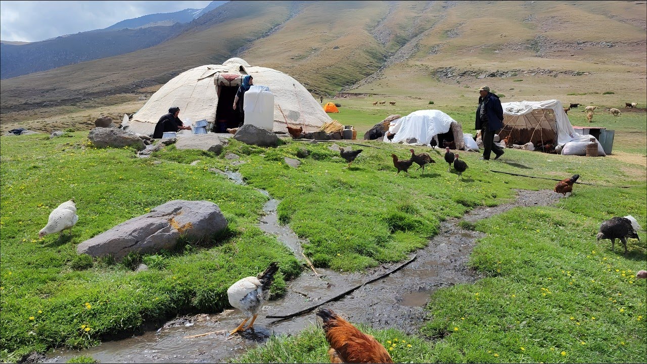 The secrets of nomadic life and their paradise-like atmosphere at the peak of Mount Sablan in Iran