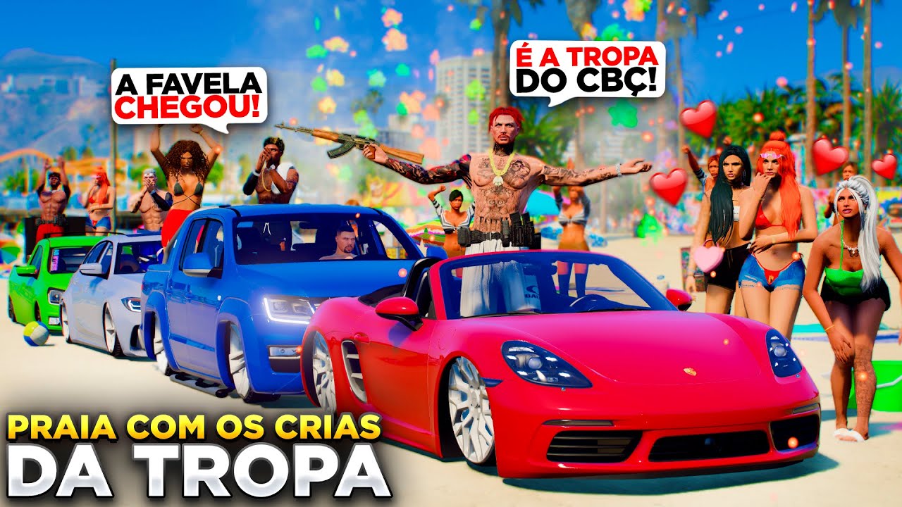 GTA V: VIDA DO CRIME | TROPA TÁ NA PISTA! 😈DOMINAMOS A PRAIA DO GUARUJÁ COM CARROS DE LUXO! |#69