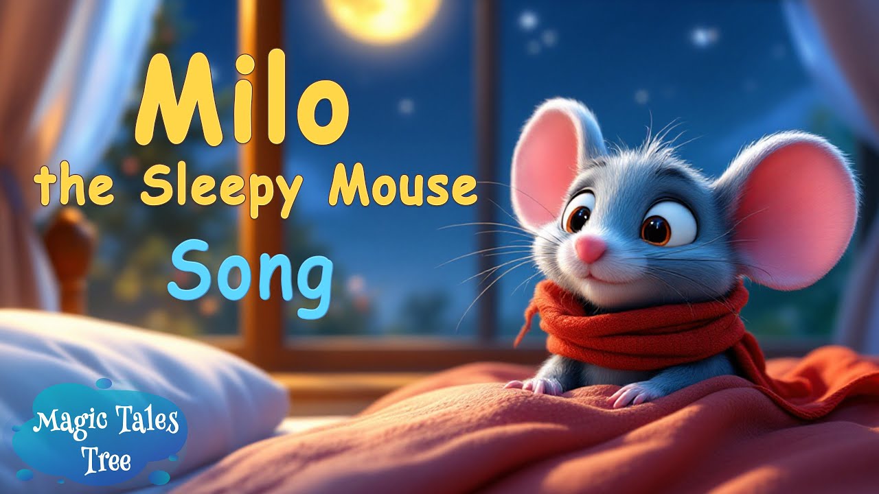 Milo the Sleepy Mouse Song 🐭 Relaxing Children's Bedtime Song