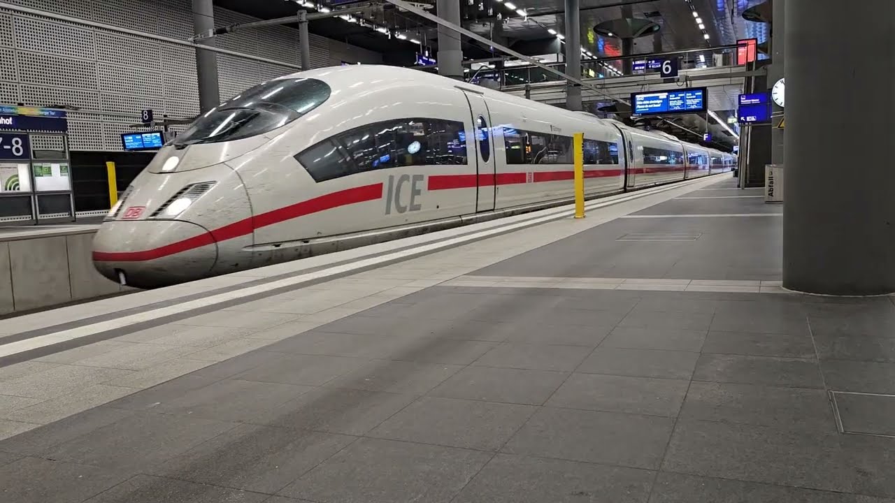 DB ICE 403030 departing Berlin Hauptbahnhof Station on 12/09/25