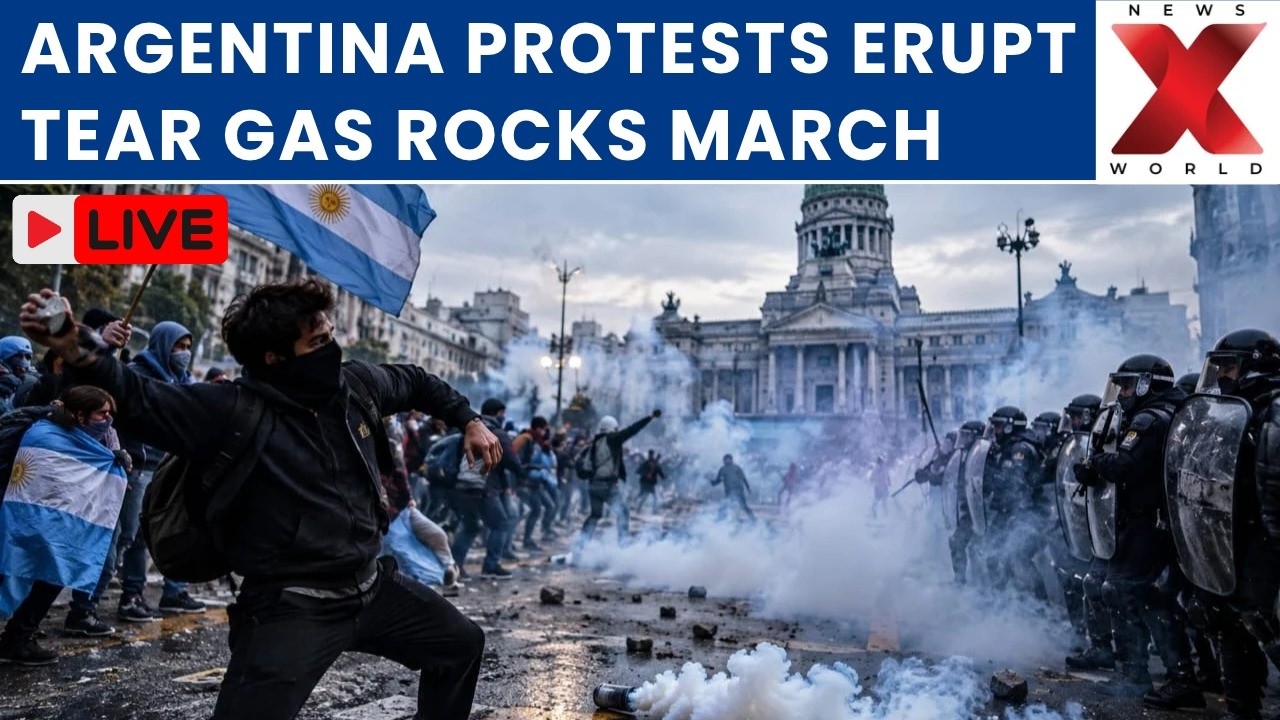 Watch Argentina Protest Violence LIVE : Argentina University Protest Turns Violent Over Funding