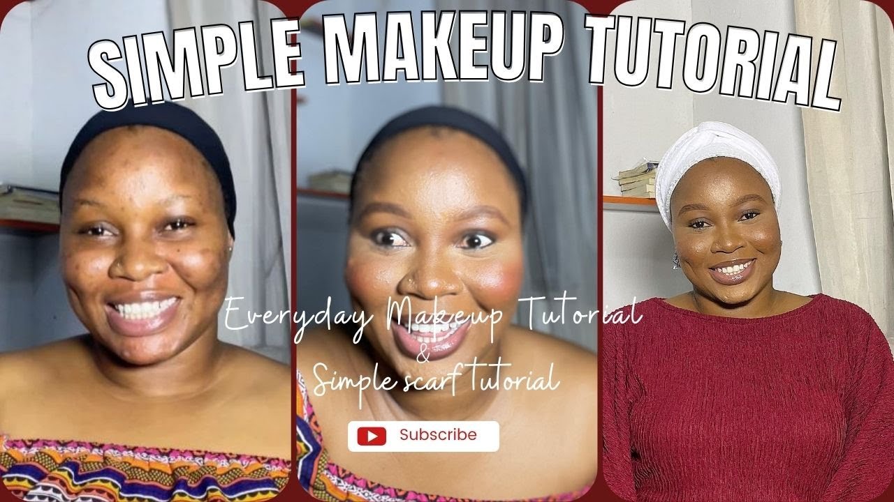 Beginner-Friendly Makeup Tutorial 💄|Tying a basic scarf tutorial ||JUST RAYO .