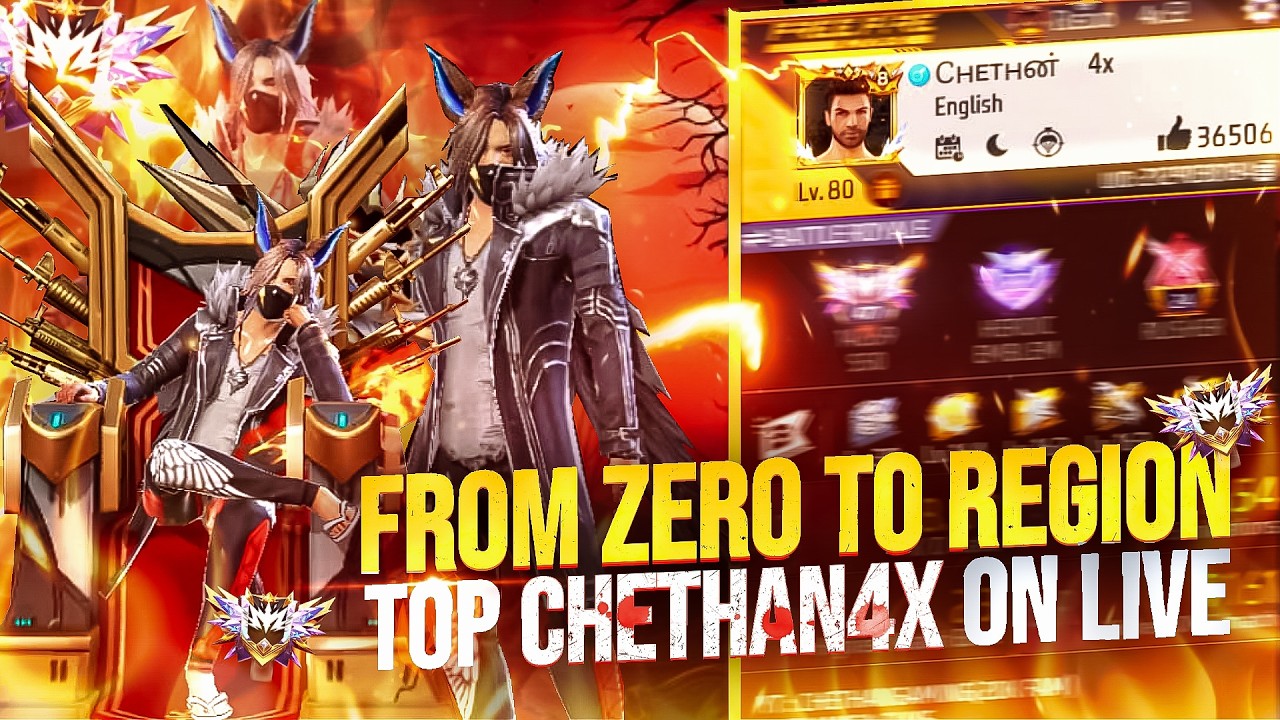 ‼️RANK PUSHING 🛑 CHETHAN 4X ON LIVE #chethan4x