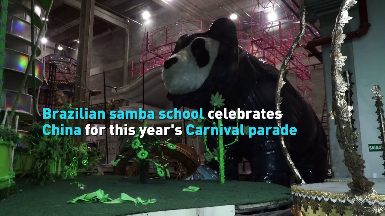 Brazilian samba school celebrates China during Carnival parade