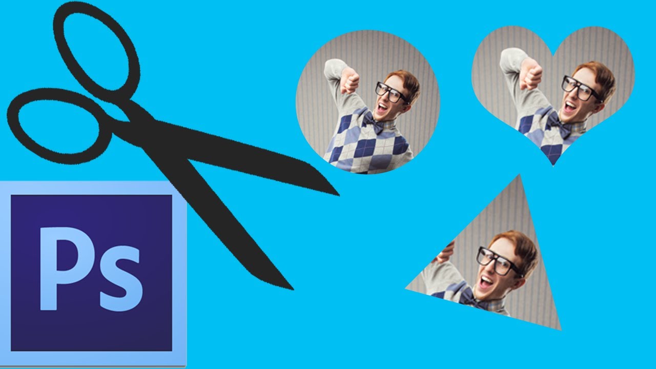 Photoshop CC: Cropping Shapes (Circle, Triangle, Heart)