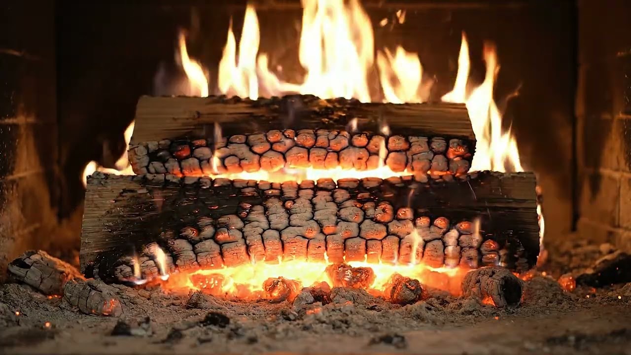 Fireplace Crackling Sounds All Night for Sleep