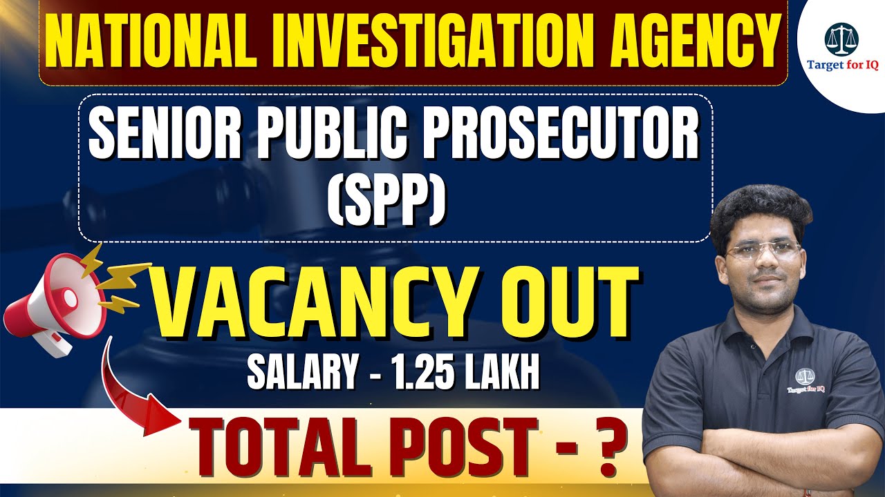 NIA Senior Public Prosecutor Recruitment 2026 | New Vacancy Out 2026 | National Investigation Agency
