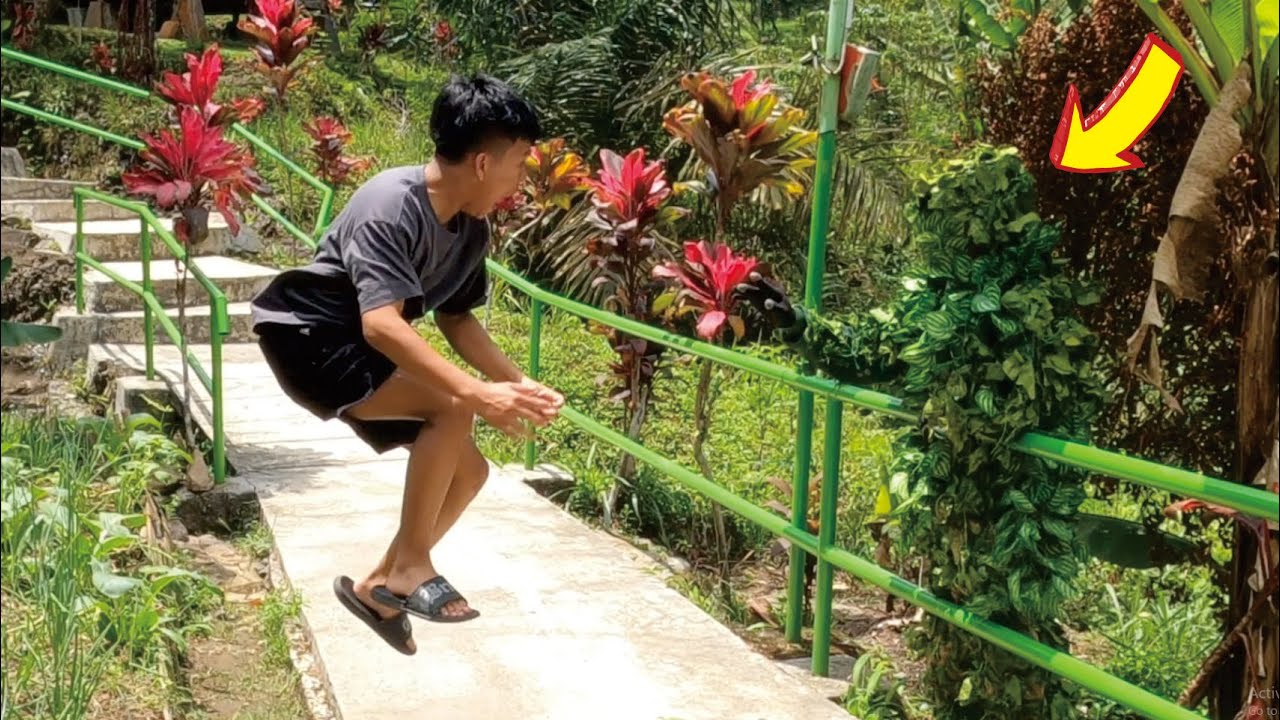 Sampai loncat || Ketawa sampai akhir Funny video Bushman prank