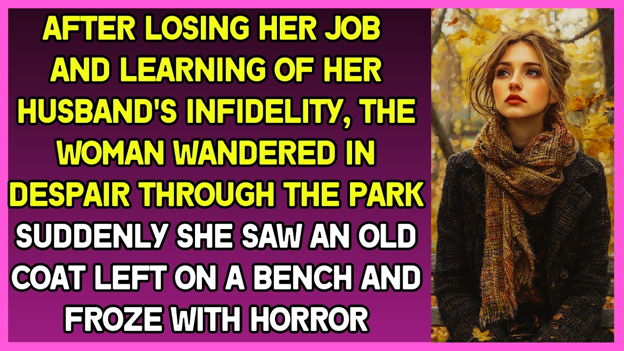 A woman found an old coat on a bench. When she took it in her hands, she was horrified.