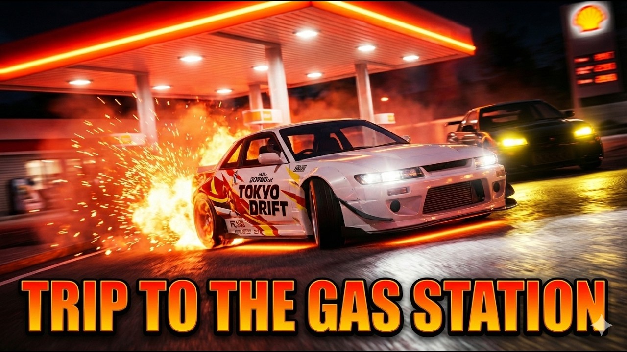 Just a regular trip to the gas station... Nissan 240SX - CarX Street | Moza Racing R3 Steering Wheel