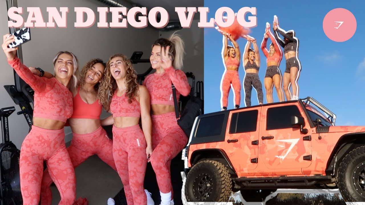 GYMSHARK CAMO PHOTOSHOOT || San Diego Vlog W/ Demi & Libby :P