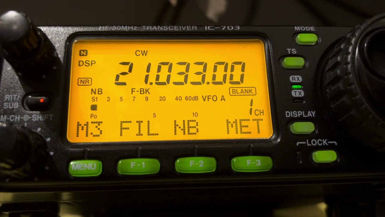 20241031 IC-703 SWL 21.033MHz CW JA1KIH OP:TAKA VS K7MQV OP:JIM