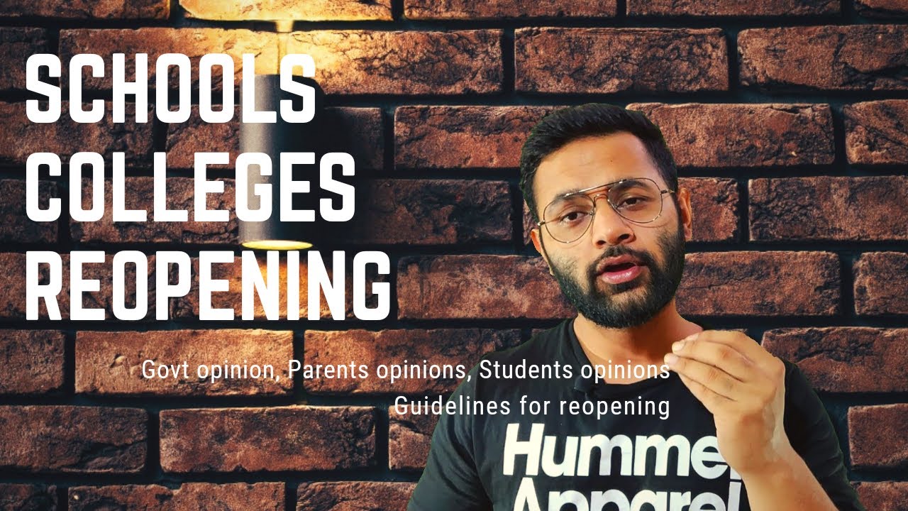 School colleges  reopening in India | What are the guidelines | SOP ? | When can we expect reopening