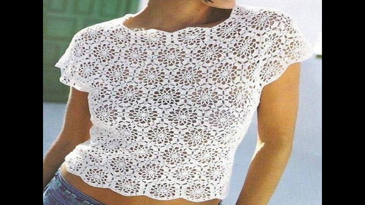 Increible! El Patrón Hexagonal De esta blusa a crochet