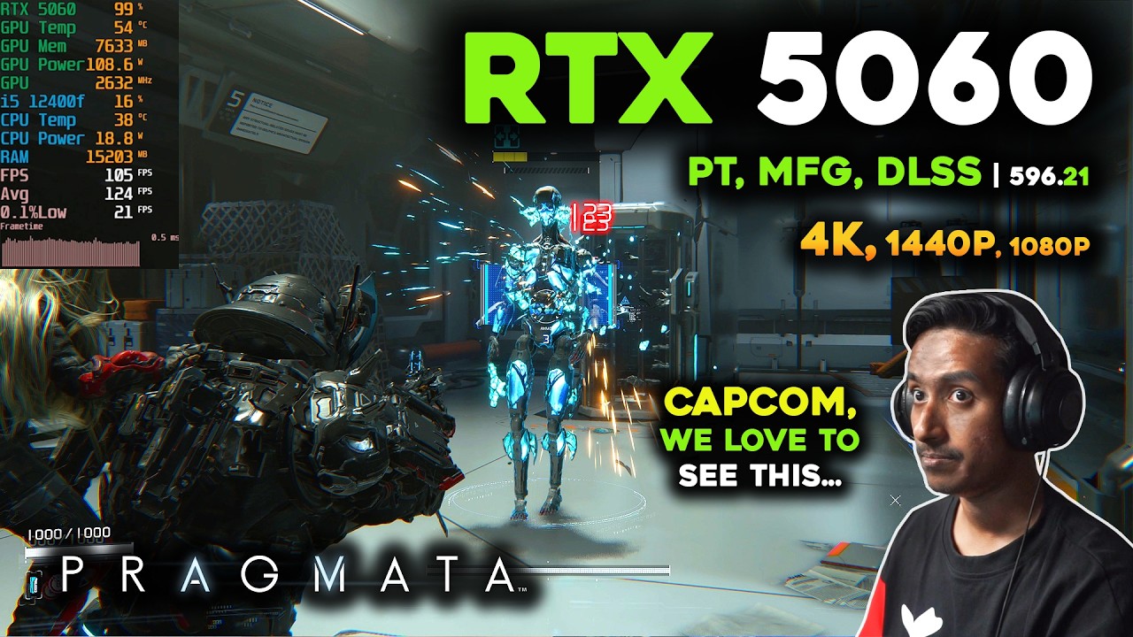 Pragmata на RTX 5060 | Трассировка пути играбельна &mdash; потрясающая оптимизация!
