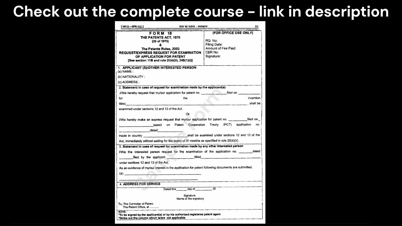 How to file a patent - Form 18 - Patent Examination: Step-by-Step Guide for Inventors
