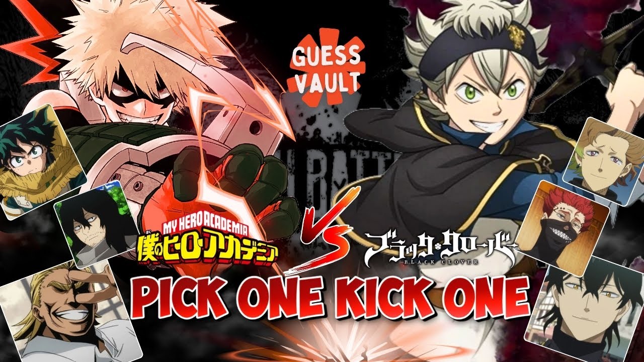 Black Clover vs My Hero Academia Pick One Kick One | 40 Insane Anime Quiz Rounds!