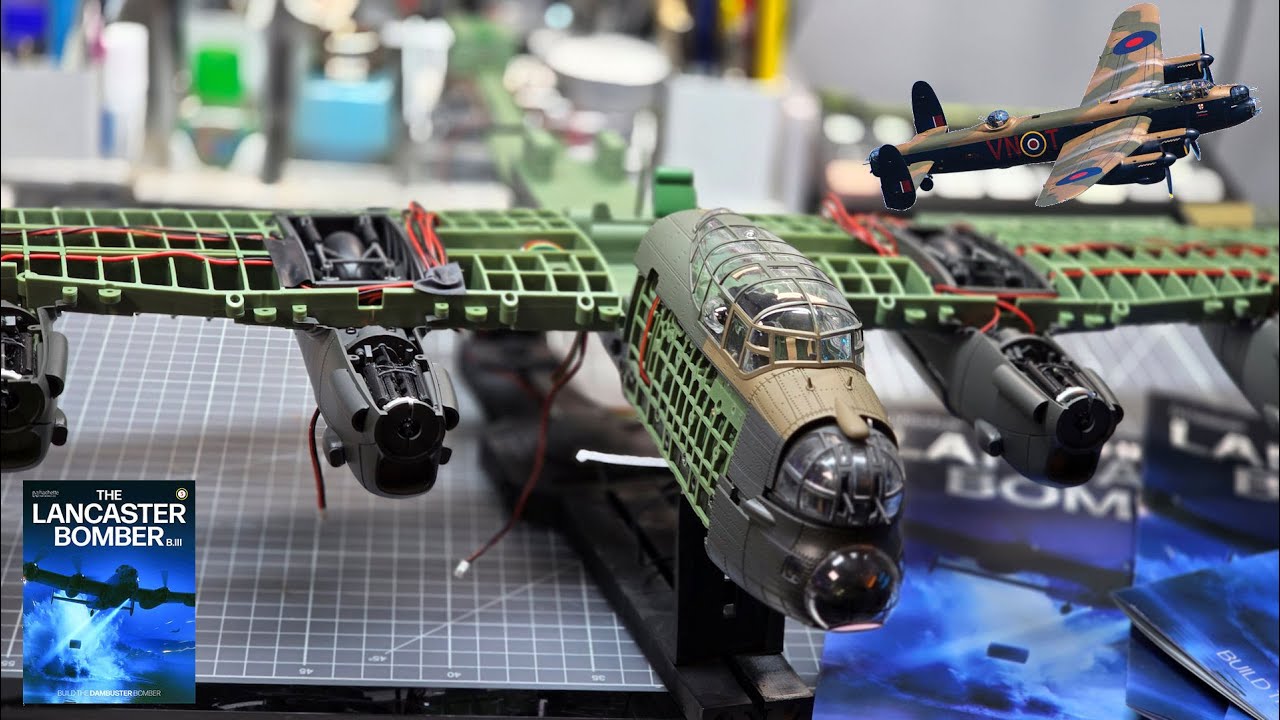 Build the Lancaster Bomber B.III - Part 83-86 - Assembling the Fuselage and Base