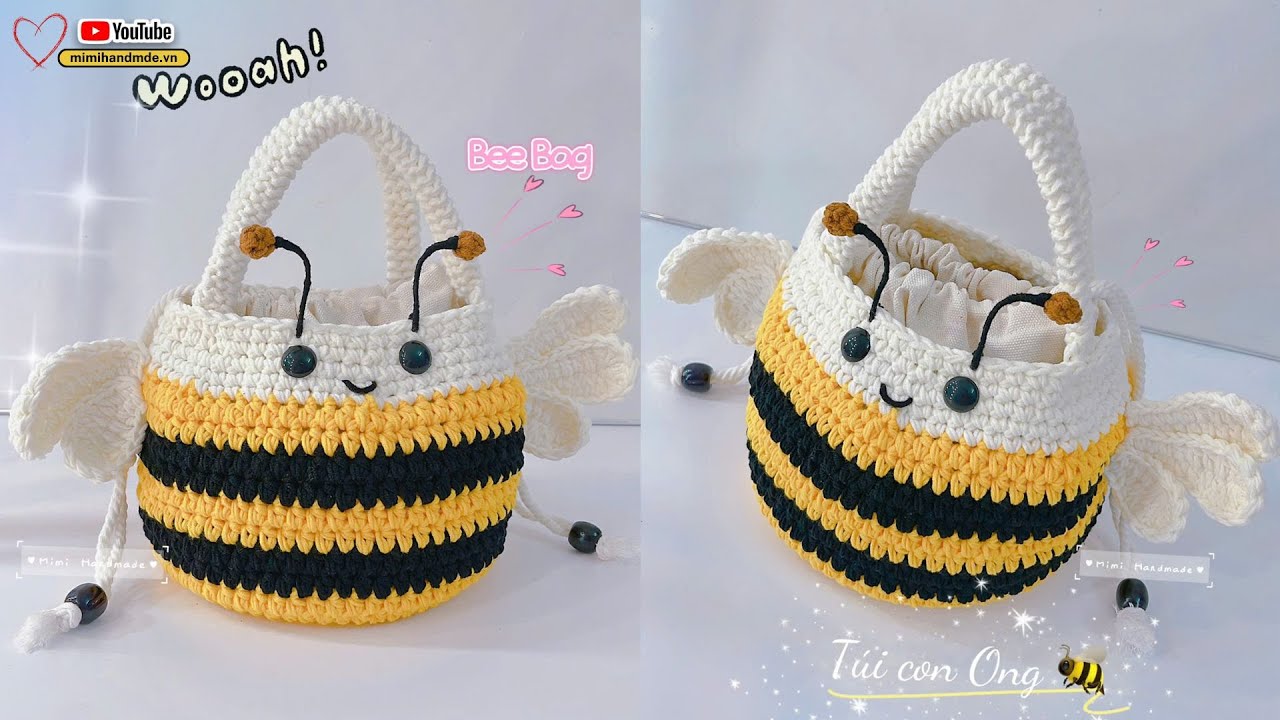 Hướng Dẫn Móc Túi Con Ong Dễ Thương 🐝 | Easy Crochet Bee Bag Guide with AI Design | Mimi Handmade