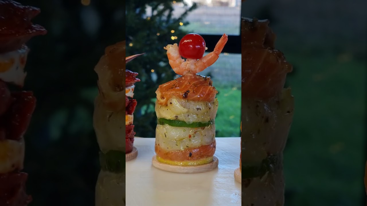 Recette poisson en broche, duo de saumon et cabillo