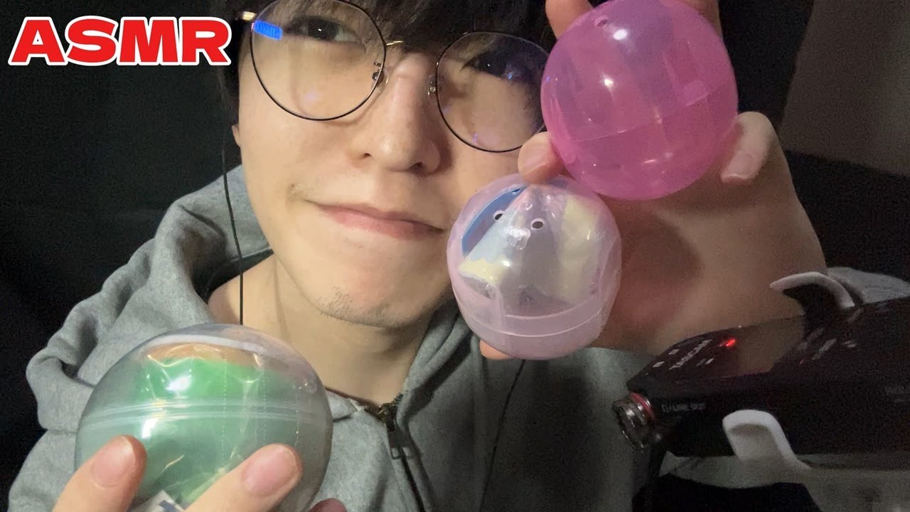 【ASMRガチャ】新年１発目はガチャで！かわいいガチャ３選！　japanese capsule toys gachapon