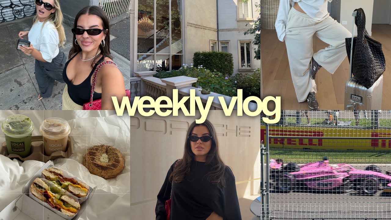 weekly vlog 💌 f1 in melbourne, cooking at home, events + exciting shoot!! 