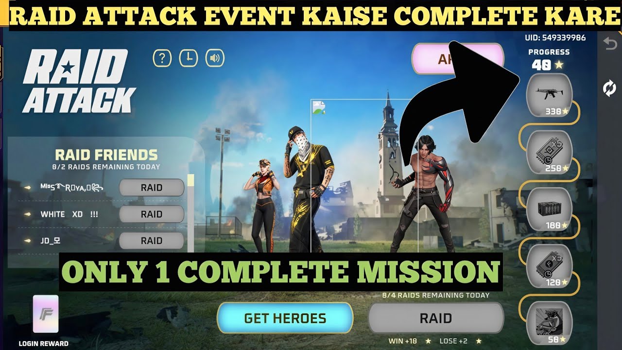 HOW TO RAID ATTACK EVENT IN FREE FIRE // RAID ATTACK EVENT KAISE COMPLETE KARE 