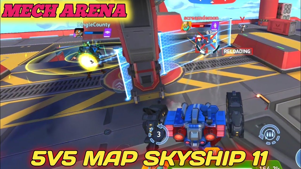 New Map 5V5 DeathMatch Tournament Gameplay - Mech Arena