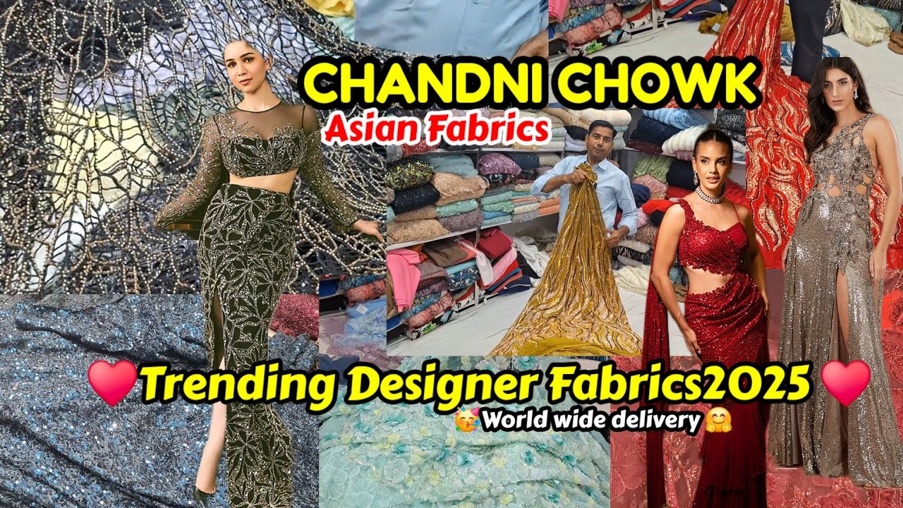 🥳CHANDNI CHOWK ...WOWW TRENDING DESIGNER FABRICS 💯♥️ONLINE ORDER AVAILABLE ♥️ CHANDNI CHOWK 