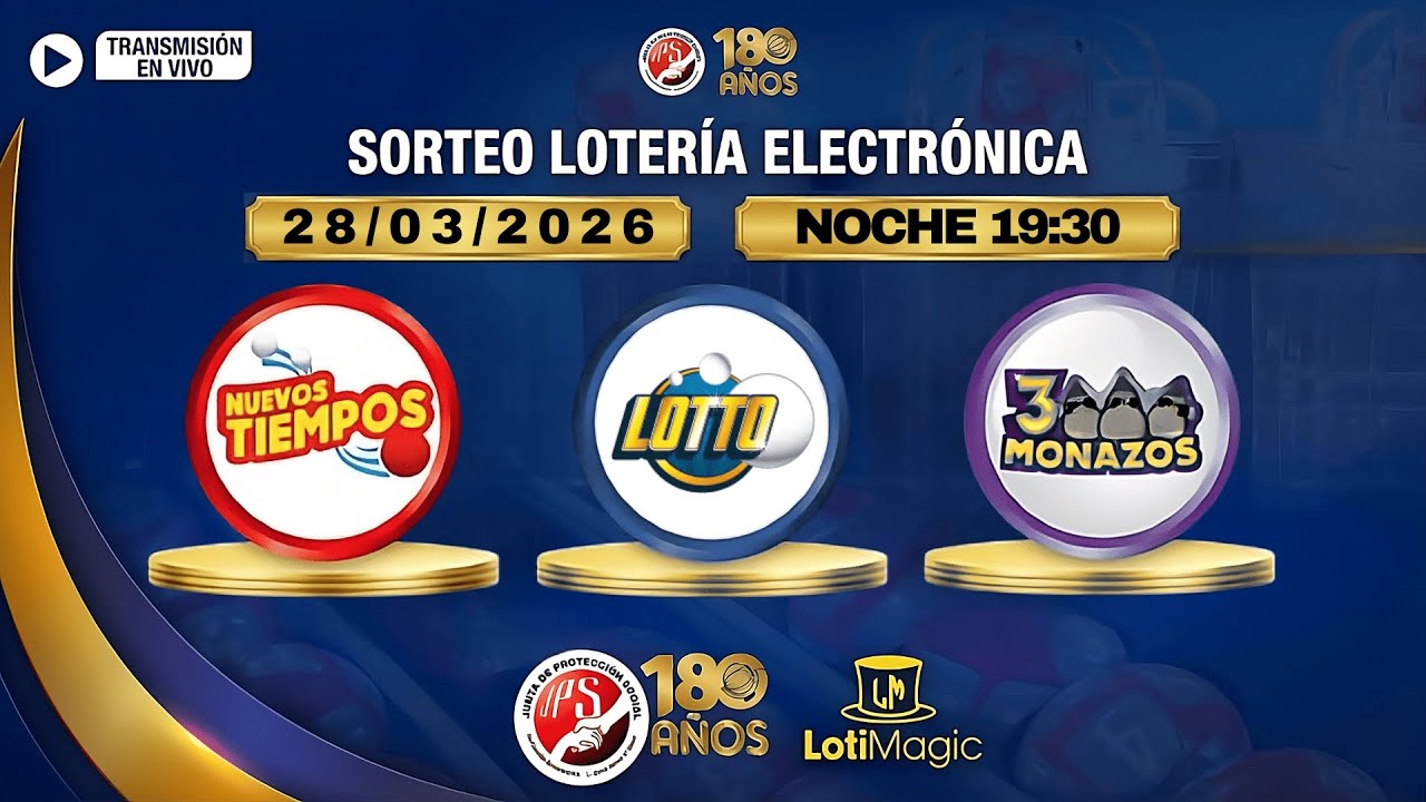 Sorteo JPS EN VIVO 28/03/2026 | Lotto, Lotto Revancha, 3 Monazos y Nuevos Tiempos | LotiMagic