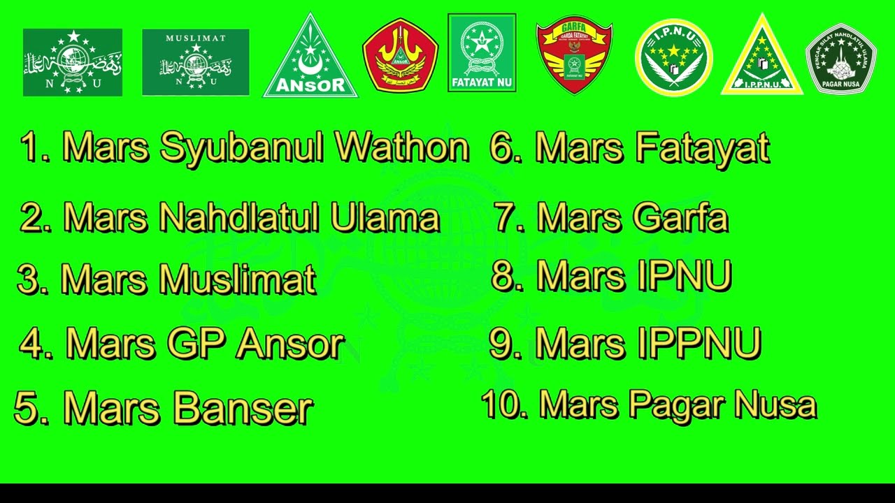 Mars Banom - Banom Nahdlatul Ulama